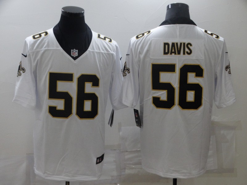 Men's New Orleans Saints Demario Davis #56 White Jersey
